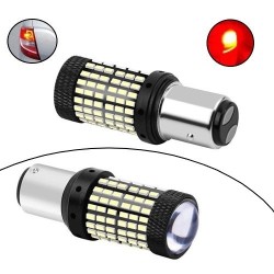 LED лампа 1157 BAY15D P21, 144 SMD 2814, белий свет, 1600 лм, 12В, алюминиевий корпус