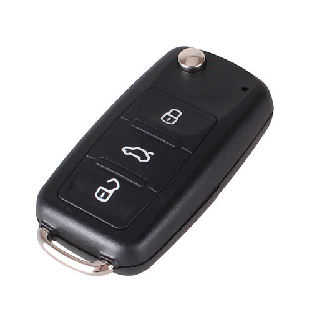 Викидной ключ корпус Volkswagen Golf Jetta Polo Tiguan HU66 3 кнопки без чипа і плати