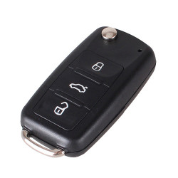 Викидной ключ корпус Volkswagen Golf Jetta Polo Tiguan HU66 3 кнопки без чипа і плати