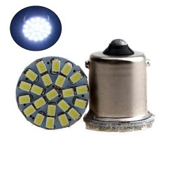 LED лампи 1156 BA15S P21W 22 SMD 5050, белий свет, комплект 2шт для авто, габаритов і поворотников