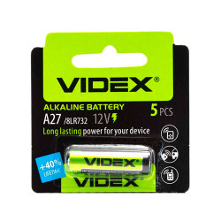 Батарейка Videx 12V 27A A27 MN27 8LR732, алкалайн для пульта сигналізації, фотоаппарата і електроники