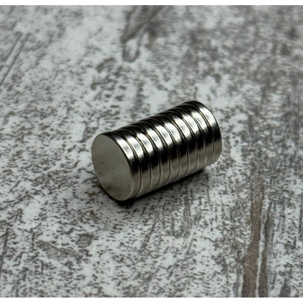 Магніти неодимовие 10x2мм N35 комплект из 10 шт. для електроники, мастерской і бита