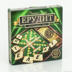 Настольная игра Эрудит 2в1 РУС+УКР, 110 деревянных фишек, Scrabble для всей семьи