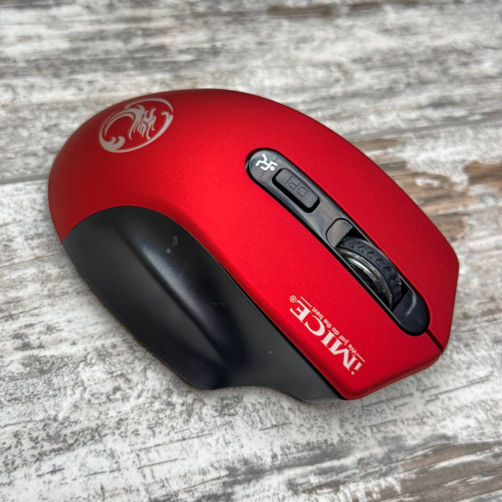 Беспроводна игровая мишь imice G-1800 Silent 2000DPI, тихая ергономична компьютерна мишка с USB адаптером