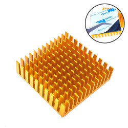 Алюминиевый радиатор (пассивное охлаждение) для LED матриц, VGA, MB 40x40x11мм, клейкий