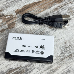 USB кардридер для Mini/MicroSD, SD, MMC, xD, M2, MS Duo, CF карт памяти, универсальный