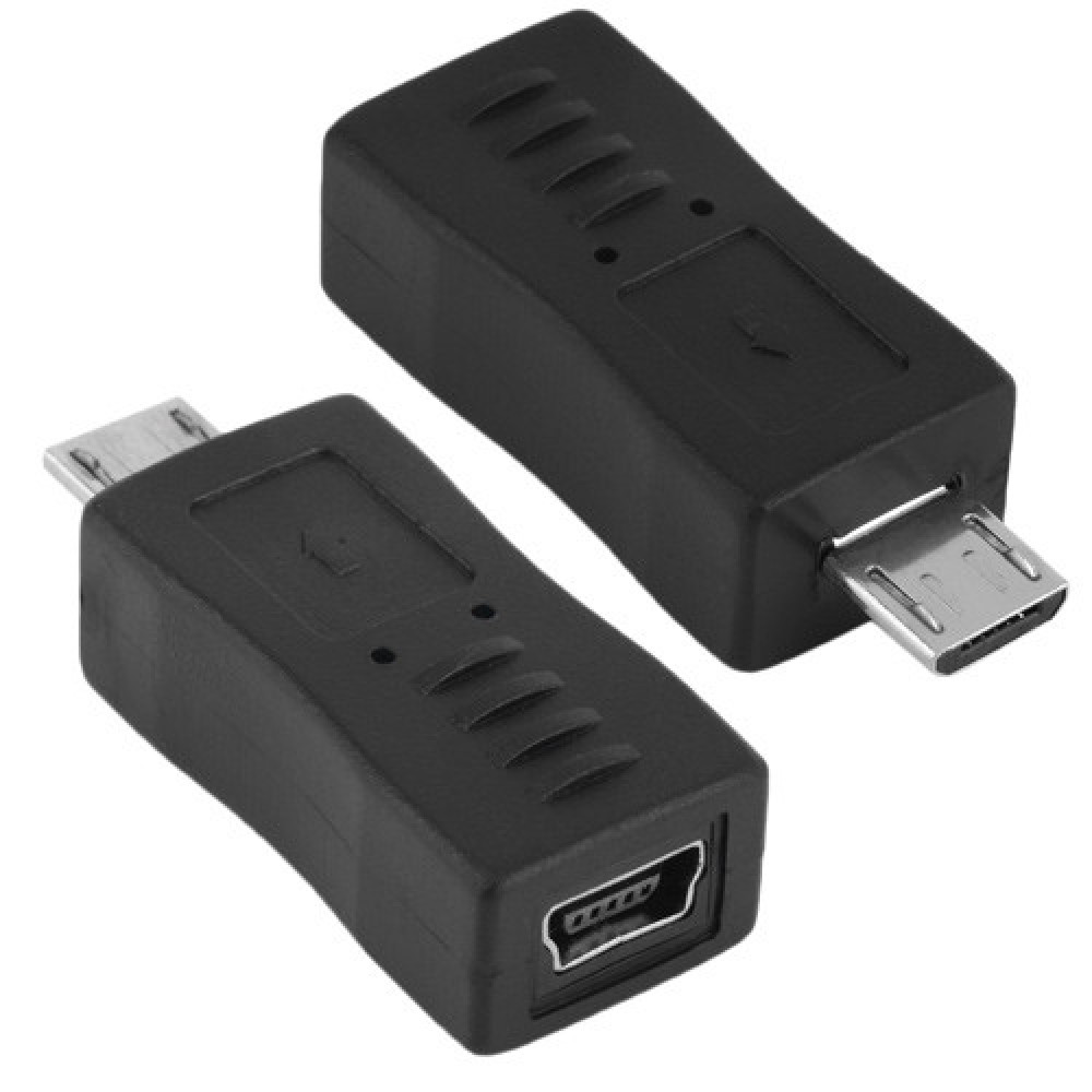 Перехідник miniusb мама – microusb папа, адаптер-коннектор для зарядних пристроїв і кабелей