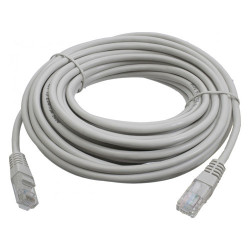 Патч-корд RJ45 9 м, сетевой кабель UTP CAT5e 8P8C LAN, интернет кабель для компьютера и роутера, белый