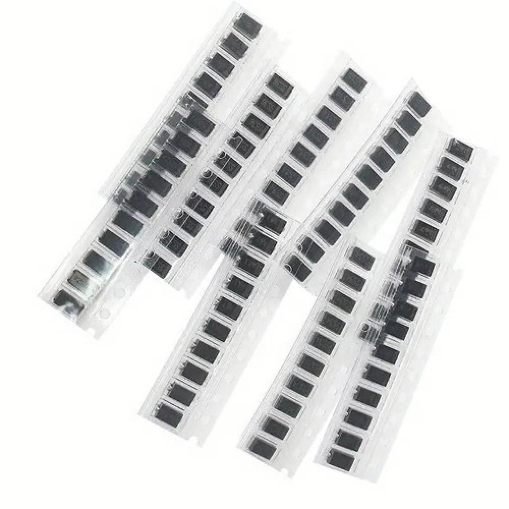 Набор из 90 SMD випрямительних диодов і диодов Шоттки 1N4001 1N4004 1N4007 SS14 SS16 SS24 SS26 SS34 SS36