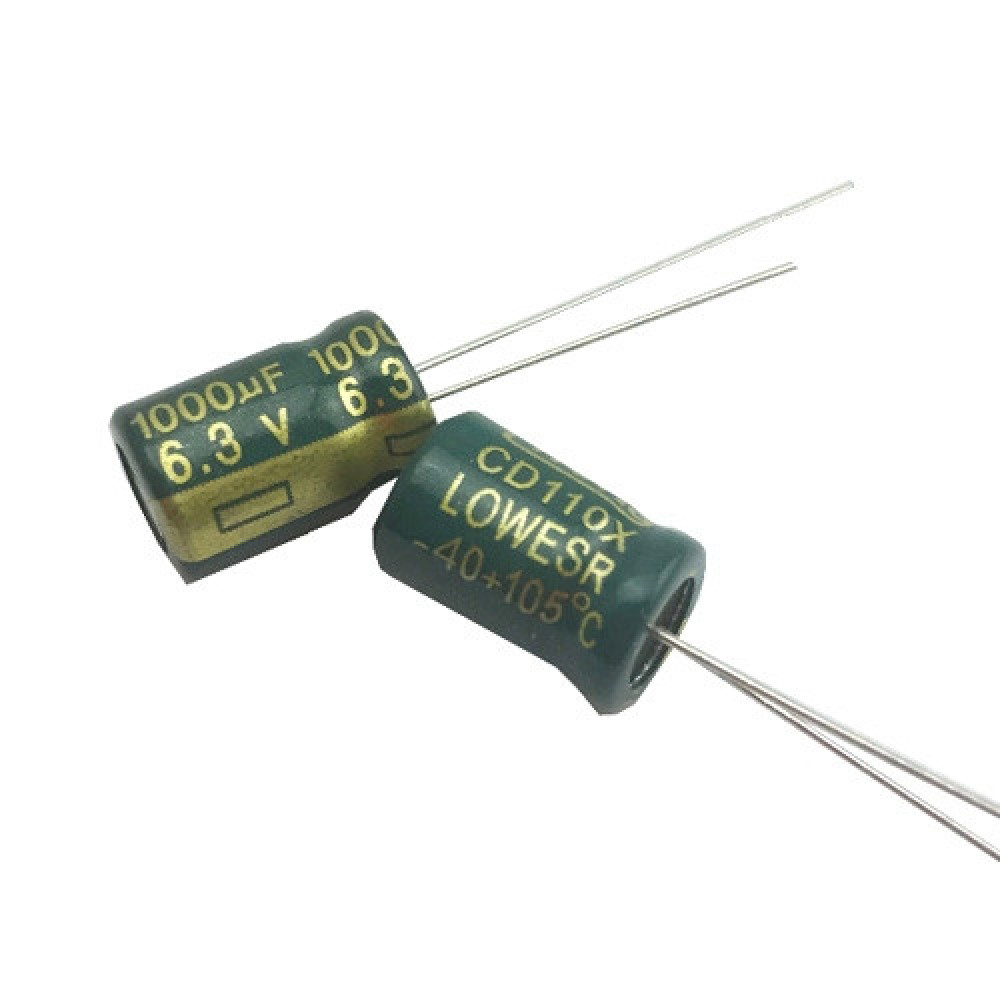 Конденсатор електролитичеський алюминиевий 1000мкф 6.3В 105°C 10шт набор