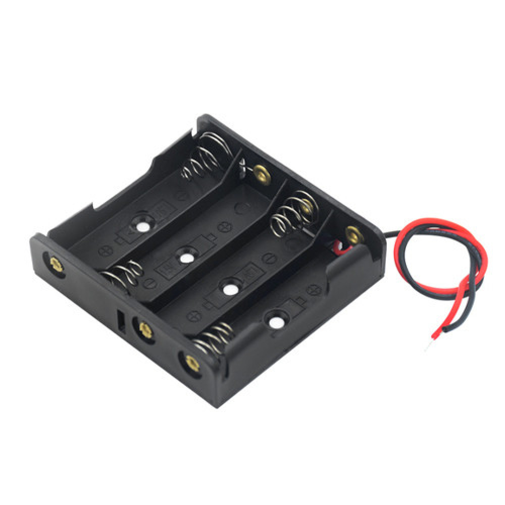 Отсек для батареек AA 4×1.5В (6В), бокс с проводами, держатель для Arduino і електроники