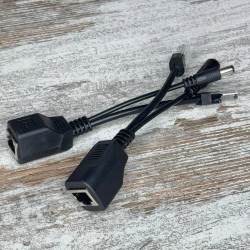 Сплиттер PoE для камер видеонаблюдения CCTV, Ethernet 5.5×2.1 мм, комплект 2 шт