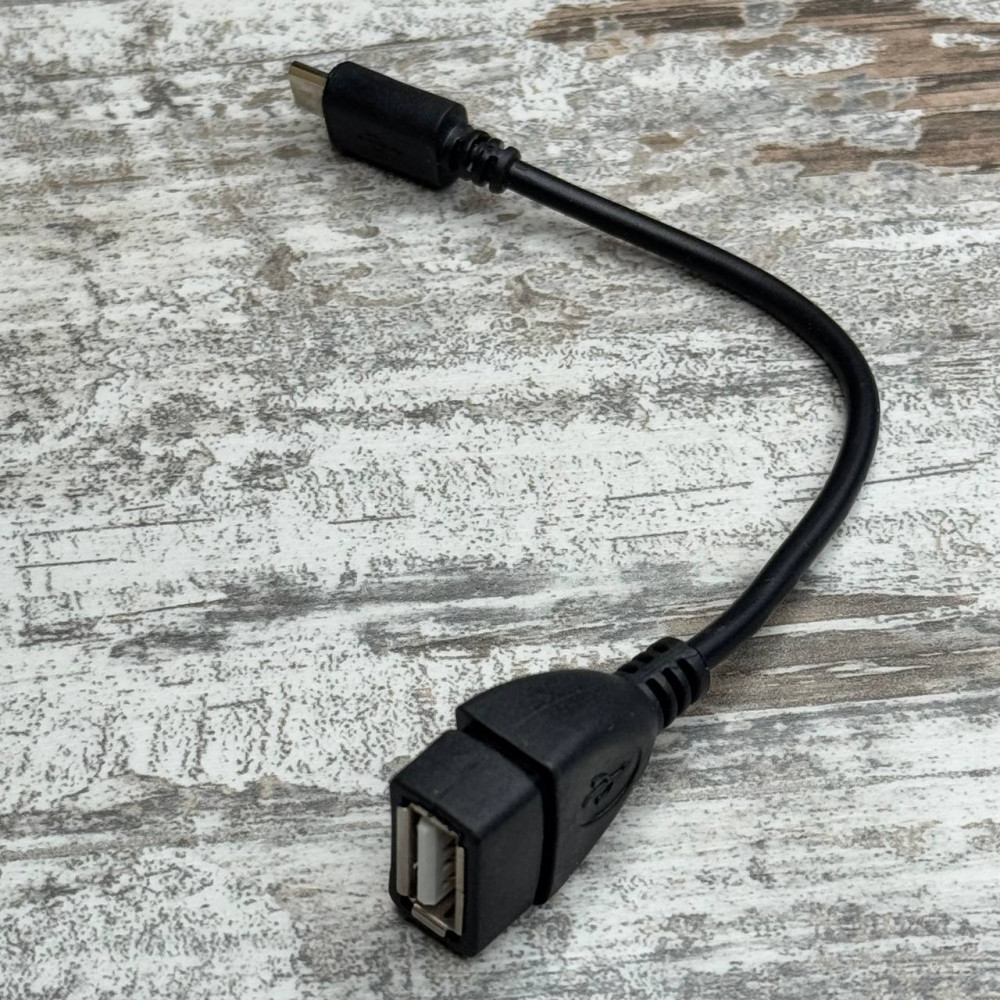 Кабель USB OTG Microusb – USB перехідник 14 см, адаптер для подключения флешки, миші, клавіатури, планшета