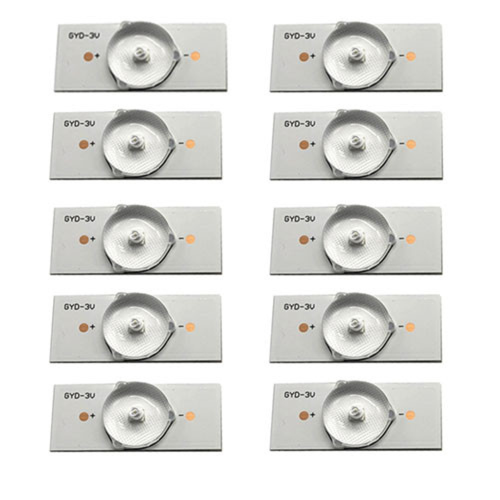 LED сегмент 3В для планки подсветки ЖК телевизора, 10 шт, светодиоды для ремонта LED TV