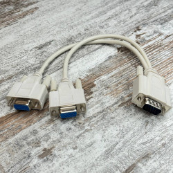 Коммутатор VGA 1 на 2, разветвитель VGA для мониторов, сплиттер 3+4, 15-пиновий