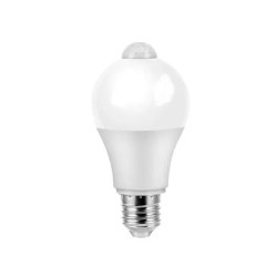 Лампа светодиодная с датчиком освещенности и движения E27 9Вт LED-лампа для дома