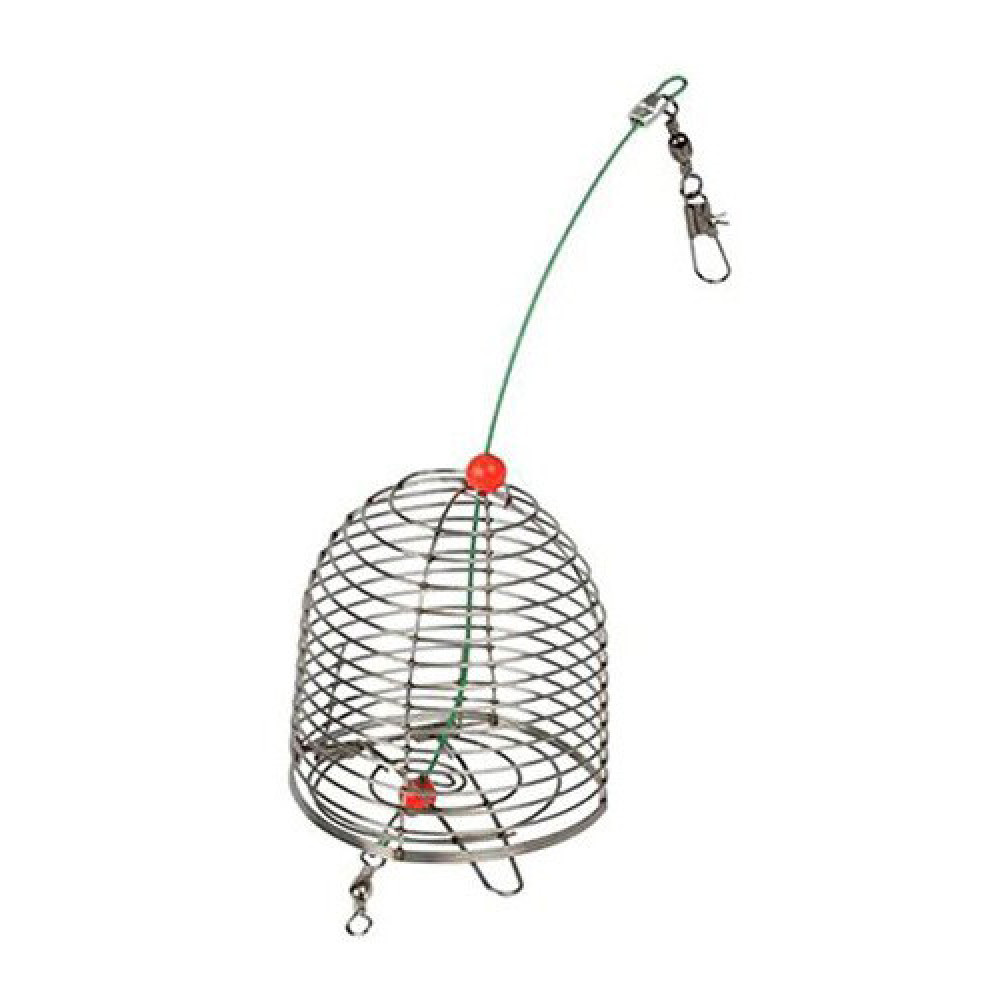 Кормушка фидерна металличеська 4x4.6см, сетка с пружинной кришкой, фидер риболовний