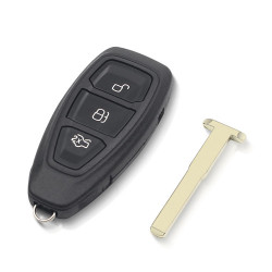 Ключ зажигания чип 4D83 KR55WK48801 3 кнопки HU101 для Ford Focus Fiesta заготовка брелка