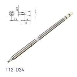 Жало T12-D24 клин для паяльника і станций Hakko T12, сменний наконечник паяльний