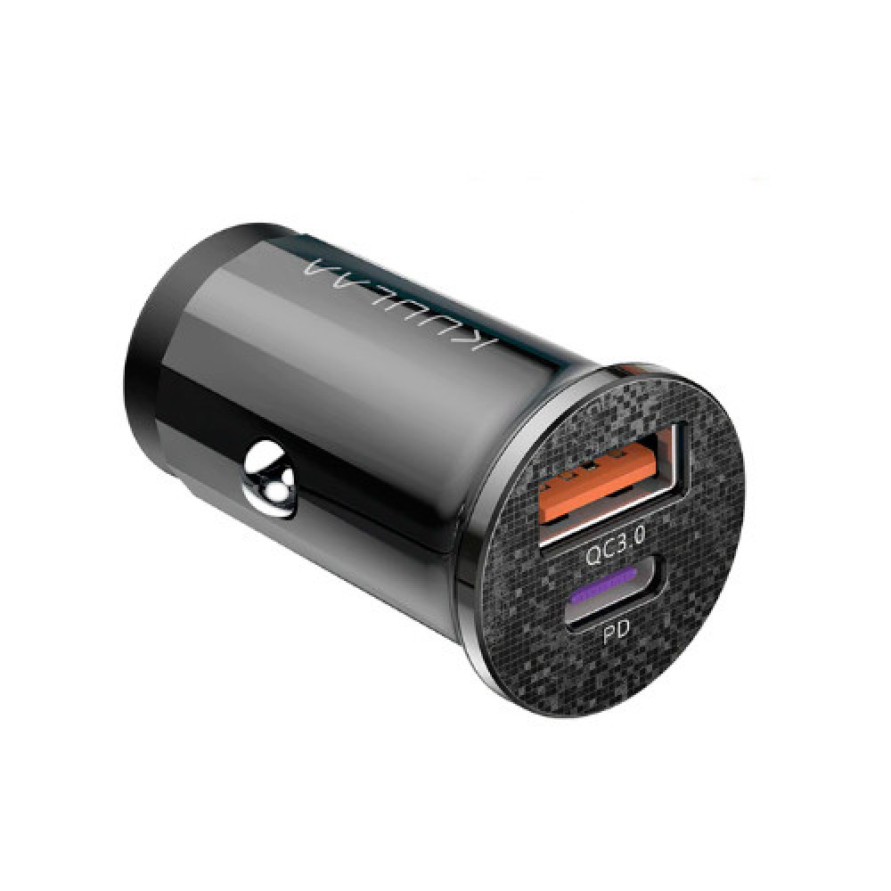 Универсальное автомобильное зарядное устройство KUULAA KL-CD09-P с двумя USB-портами,QC 3.0 и PD 3.0 та PD 3.0