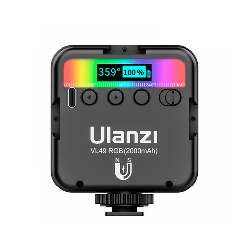 Накамерний LED-свет Ulanzi VL49 RGB, фотосвет 2000мач, магнитне крепление 1/4