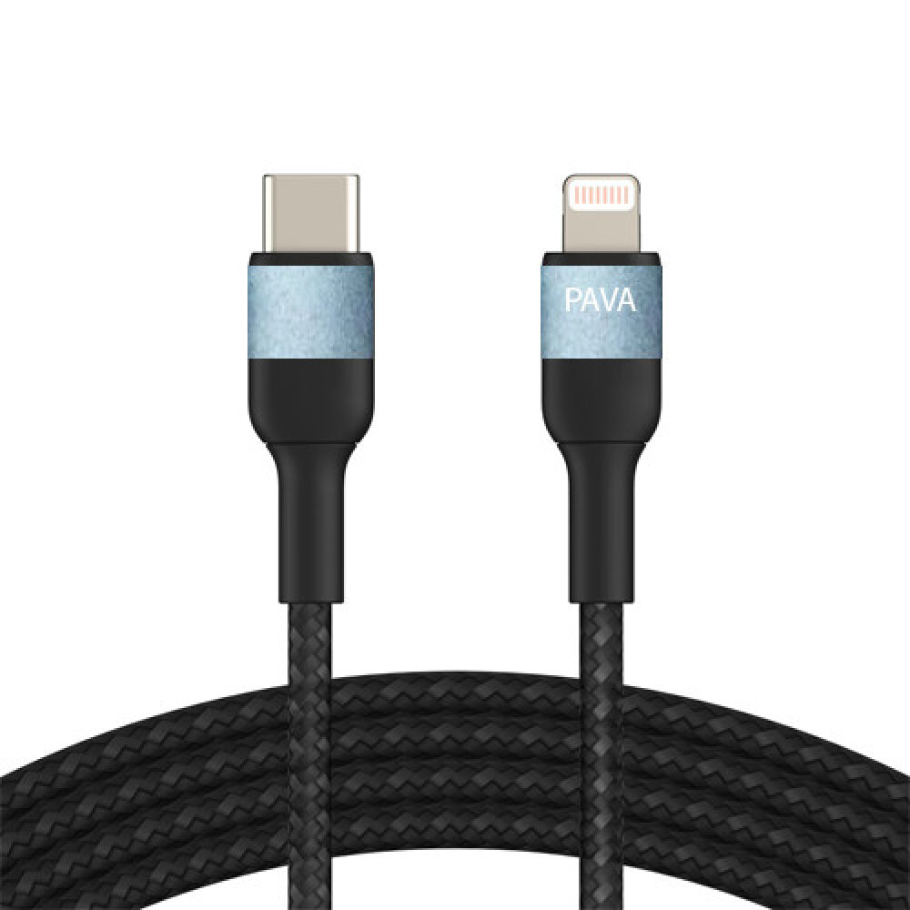 Кабель Type-C Lightning Pavareal Q33PD 1м для iPhone, iPad, iPod  быстрая зарядка и синхронизация до 30 Вт