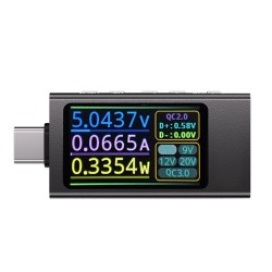 USB тестер KWS-X1 Type-C 4–30 В 12 А QC PD PPS для измерения тока, напряжения и мощности