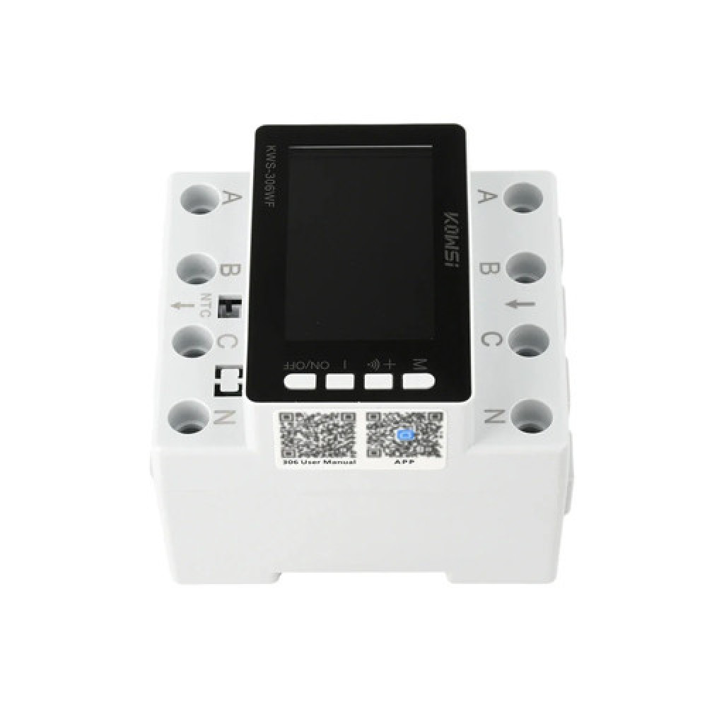 Wi-Fi счетчик електроенергии трехфазний 220 В 80 А KWS-306WF на DIN-рейку с защитами і мониторингом