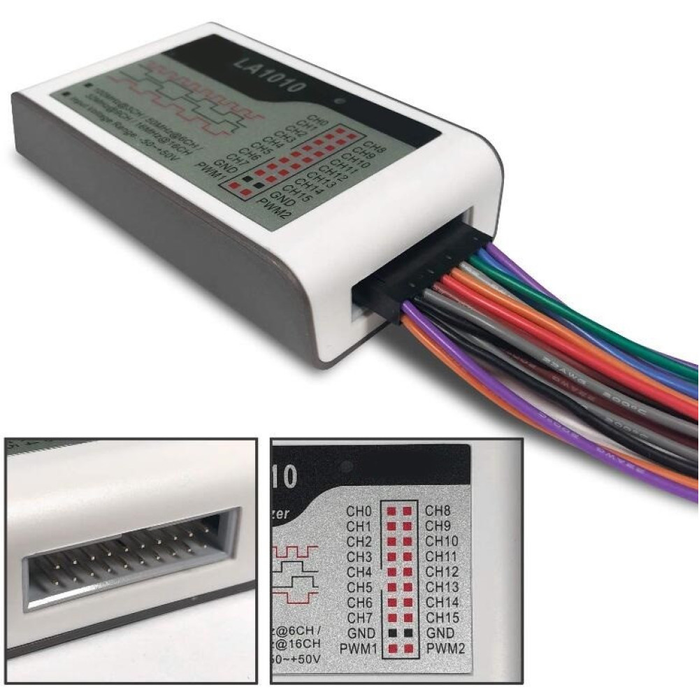 USB логический анализатор Kingst LA1010 100 МГц 16-канальный Type-C для Arduino и отладки схем