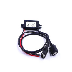 Преобразователь напруги 12В-5В 3А 2xusb, скритая проводка авто
