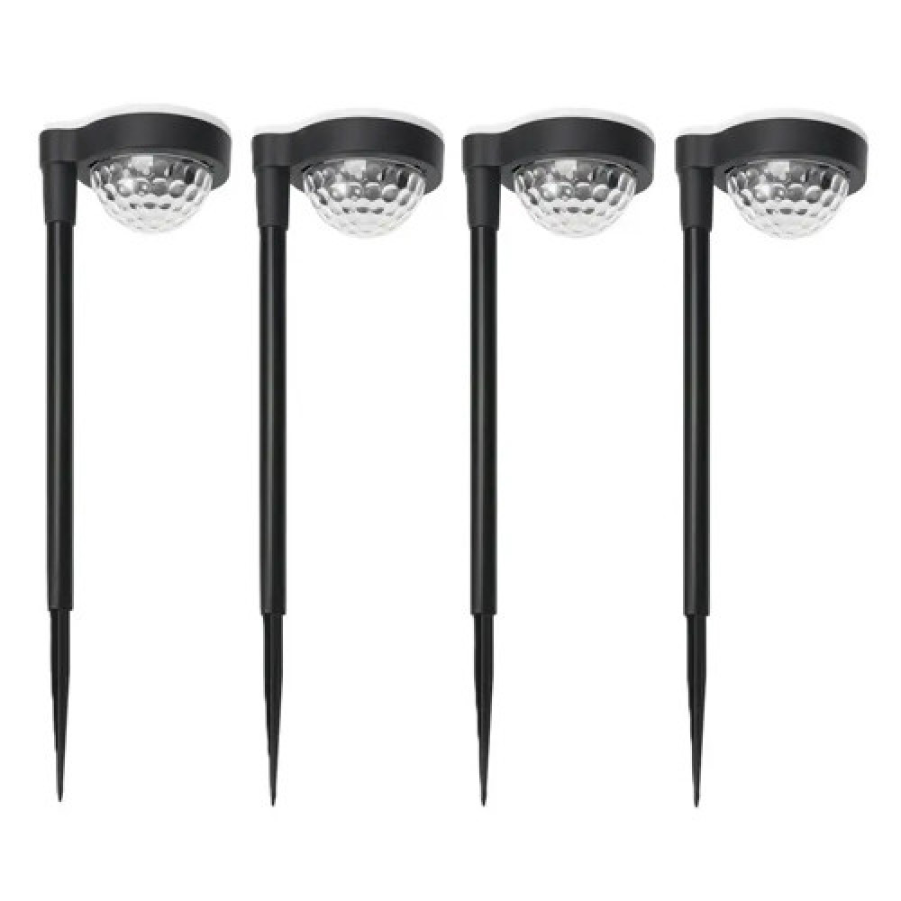 Садовий фонарь на солнечной батарее 4 шт 38 см LED теплий свет датчик освещения IP44 для сада дорожек