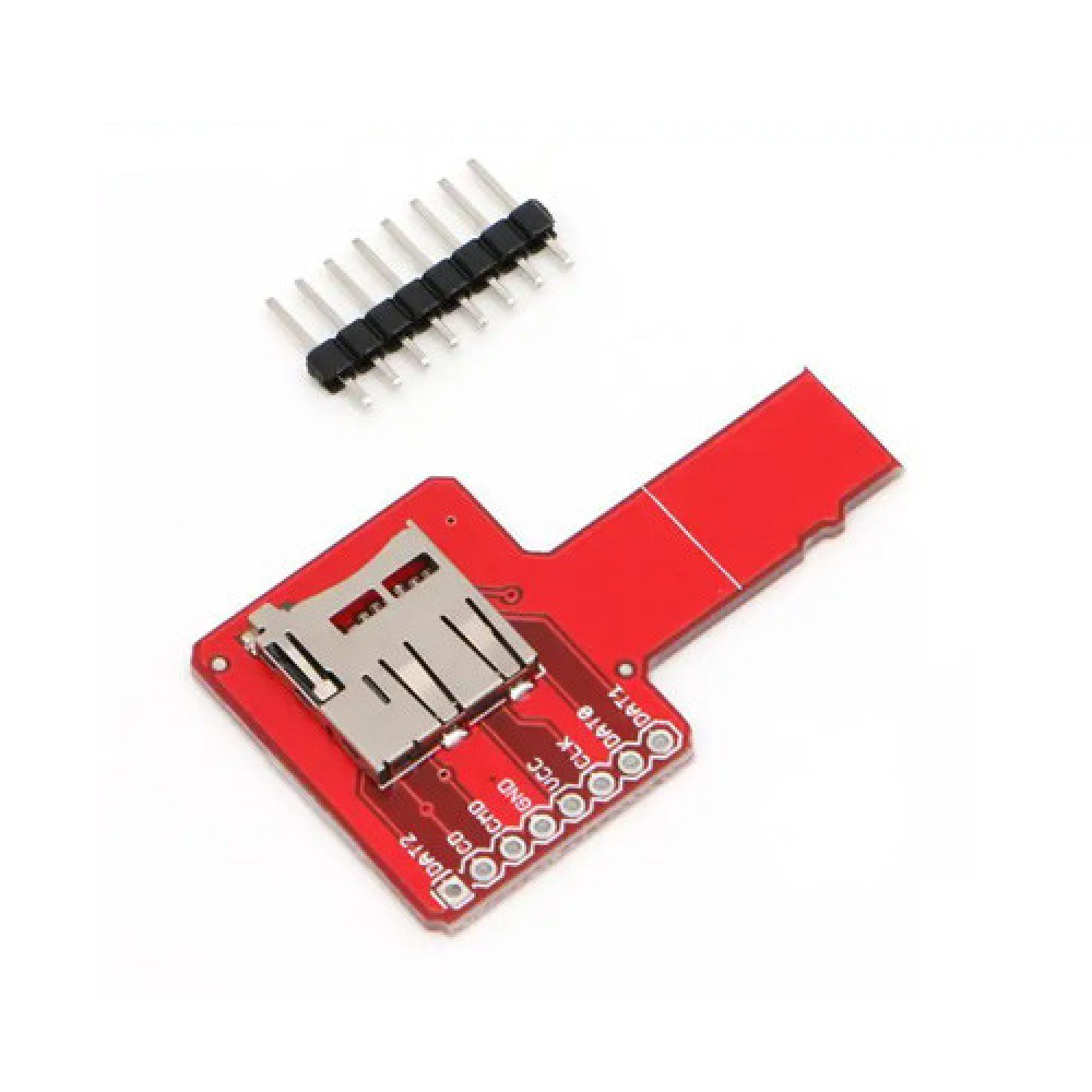 Адаптер сниффер Microsd TF 8 pin SPI плата анализатора сигналов для логического анализатора шаг 2.54 мм 47x28 мм