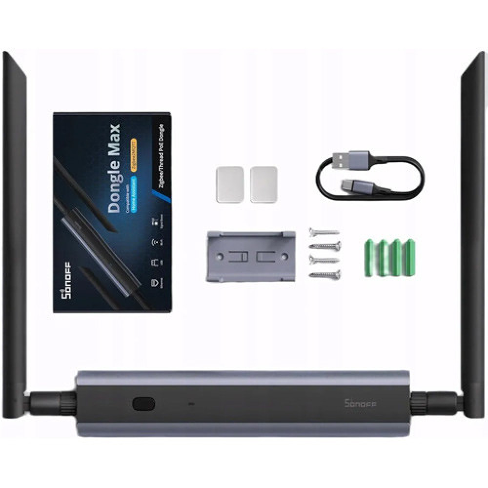 Координатор шлюз Zigbee Thread Sonoff Dongle Max Ethernet Poe Type C 2 антенни 161x33x22мм контролер умного дома