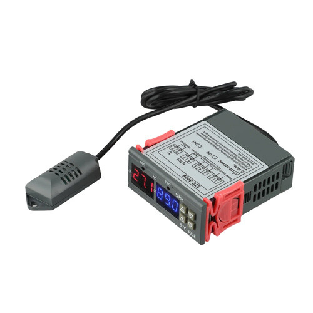 Контролер температури і влажности STC-3028 220В 10А -20-80C 0-100 процент 2 реле цифровой регулятор термогигростат 88x75x35мм