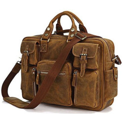 Сумка мужская Vintage 14051 в винтажном стиле Коричневая