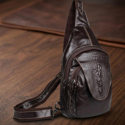 Сумка чоловіча Vintage 14559 з натуральної шкіри Коричнева