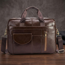Сумка мужская под ноутбук Vintage 14882 Коричневая