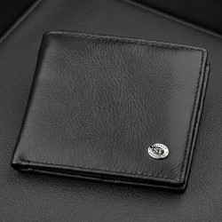 Чоловічий купюрник ST Leather 18305 (ST159) шкіряний Чорний