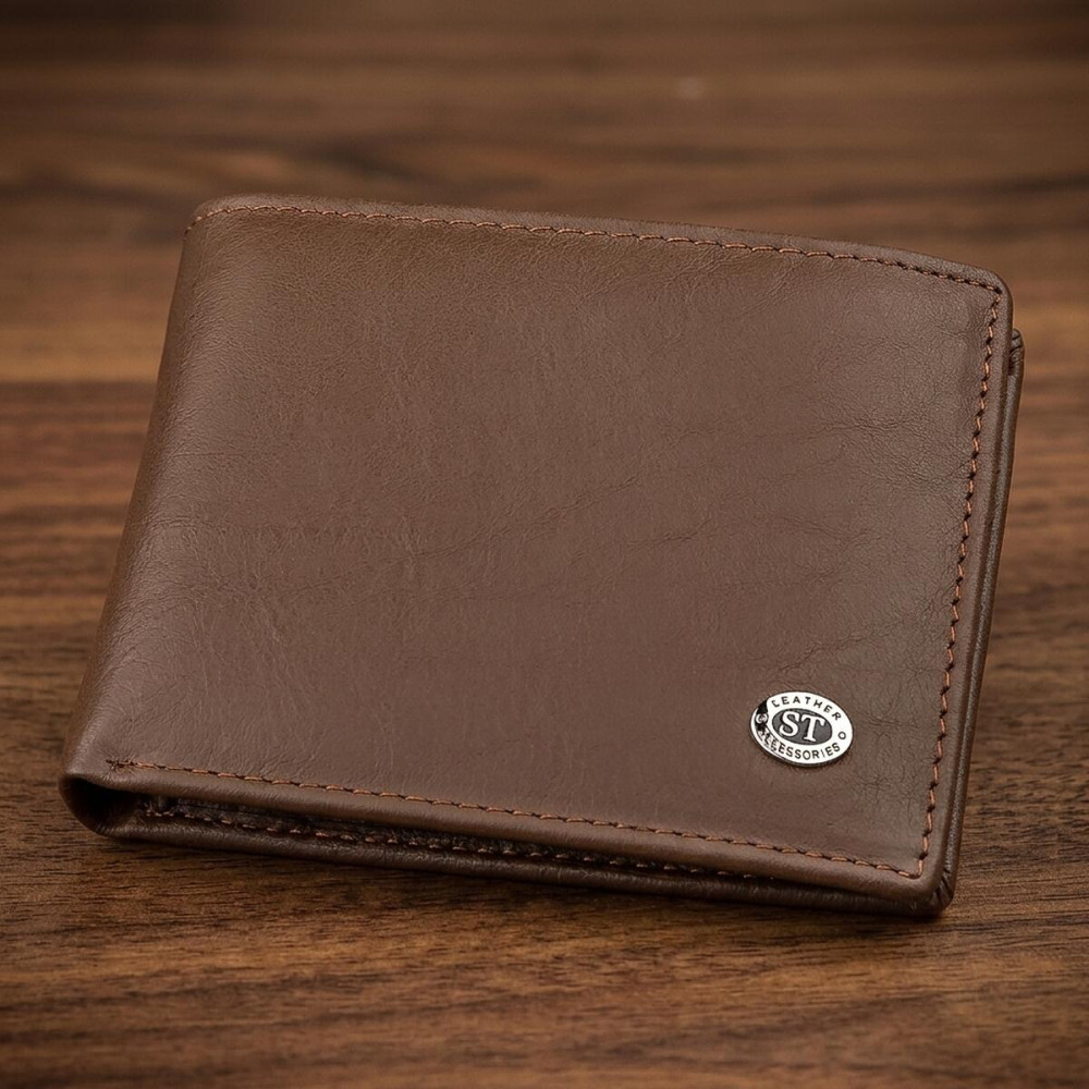 Мужской кошелек ST Leather 18353 (ST-1) НОВИНКА Коричневый