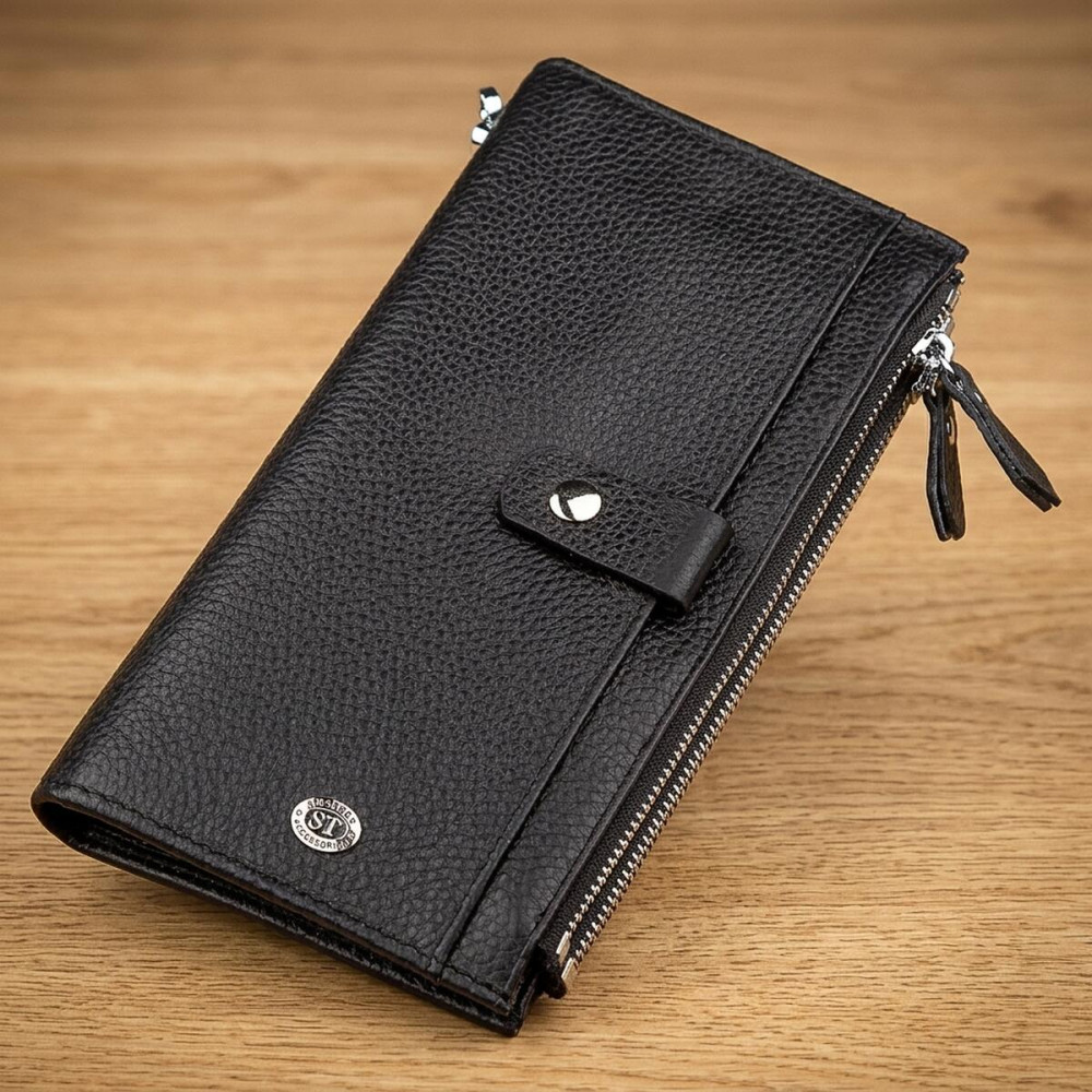 Гаманець ST Leather 18383 (ST420) надійний Чорний
