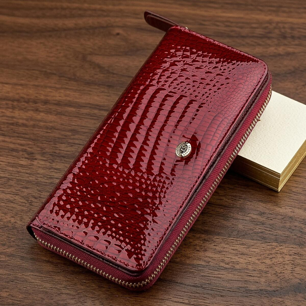 Кошелек женский ST Leather 18434 (S7001A) на молнии Бордовый