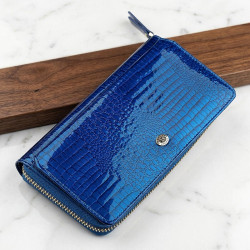 Кошелек женский ST Leather 18435 (S7001A) лакированный Синий