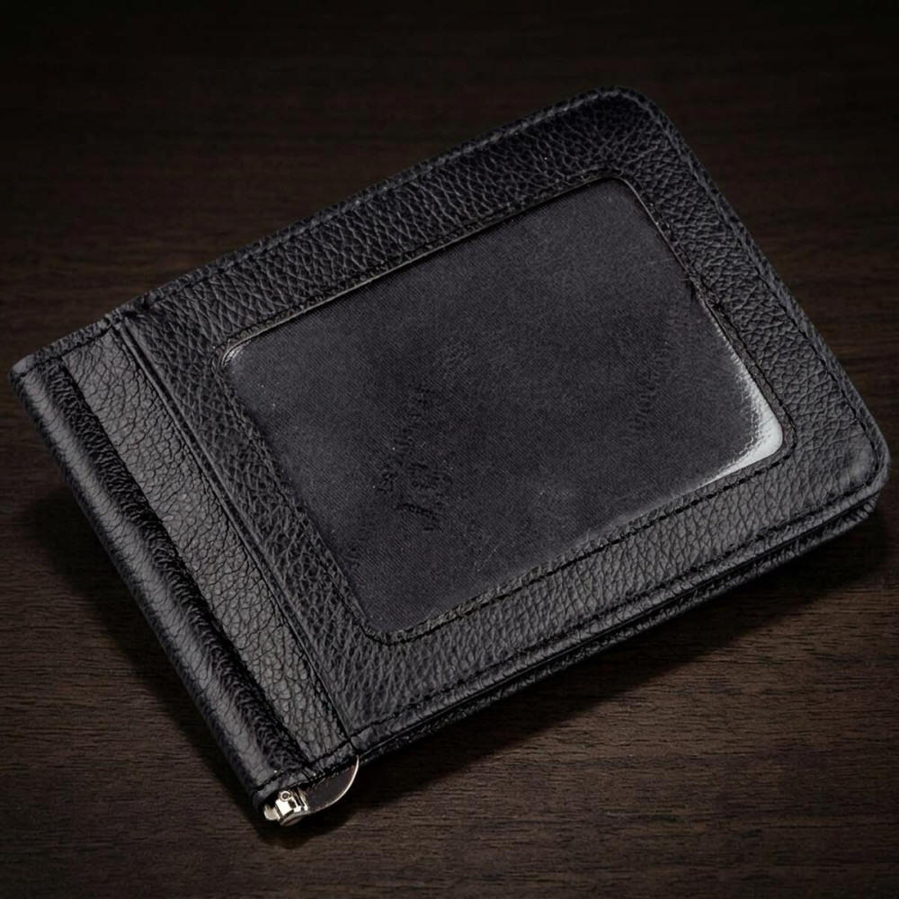 Кожаный мужской зажим на магните ST Leather 18937 Черный