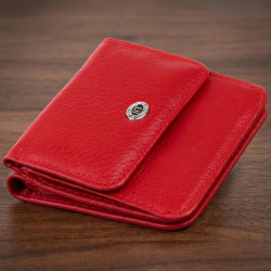 Маленький кошелек на кнопке женский ST Leather 19239 Красный