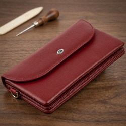 Клатч из кожи женский ST Leather 19318 Бордовый