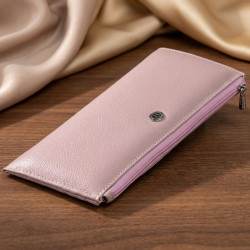 Горизонтальный тонкий кошелек из кожи женский ST Leather 19327 Лиловый