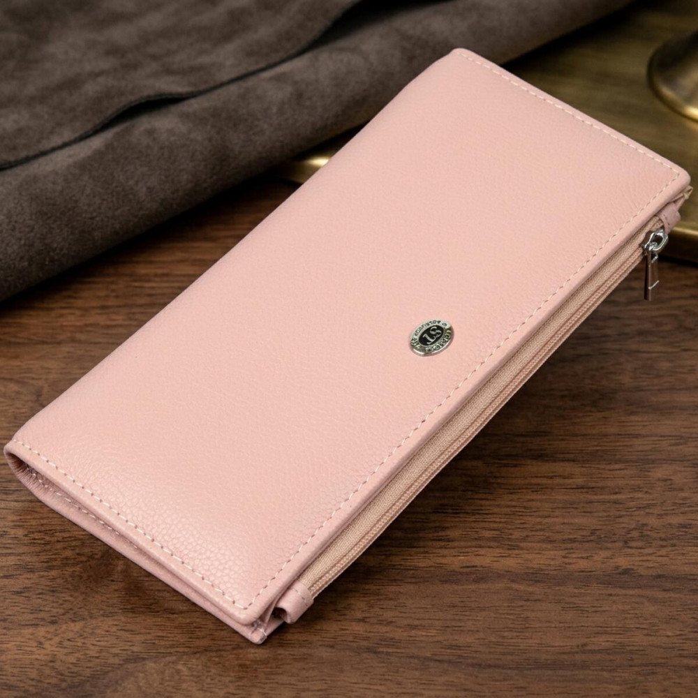 Жіночий гаманець з натуральної шкіри ST Leather 19383 Рожевий