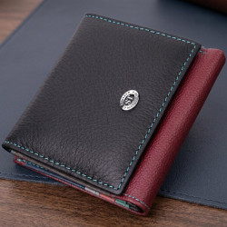 Стильный женский кошелек с оригинальной монетницей из натуральной кожи ST Leather 19510 Разноцветный