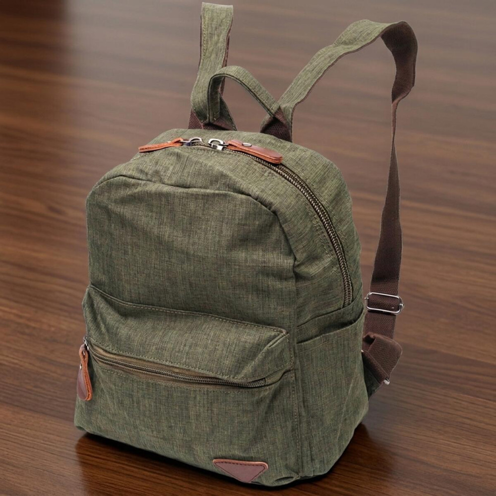 Практичний чоловічий рюкзак з текстилю Vintage 22242 Оливковий