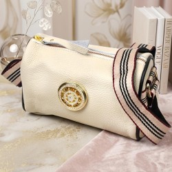 Изумительная сумка для стильных женщин из натуральной кожи Vintage 22264 Белый